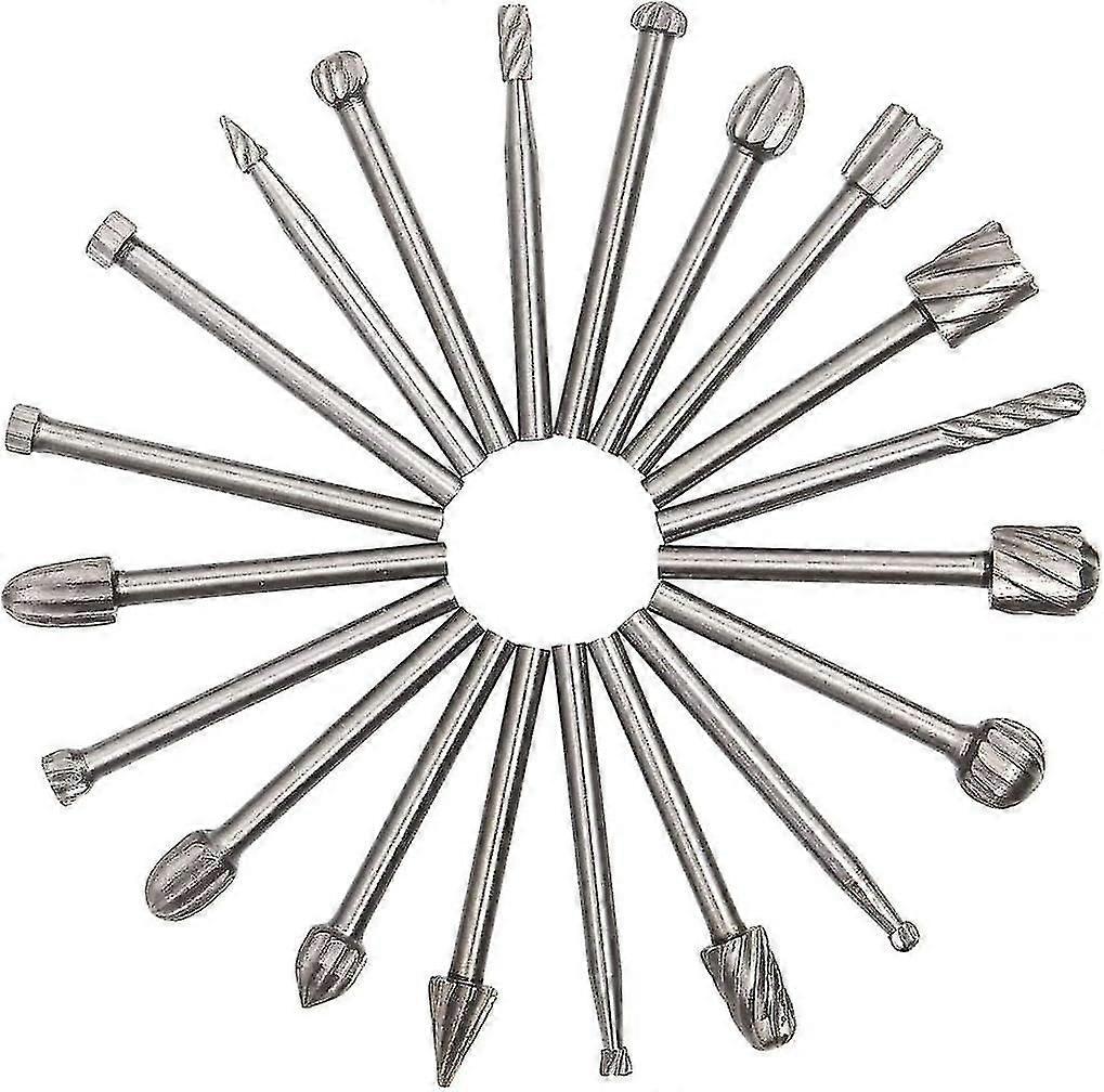 20 قطعة Hss نتوءات الروتاري ، لدغ الماس ، نتوء الخشب مع عرقوب 3mm ل Dremel ، دريمل الملحقات الروتار