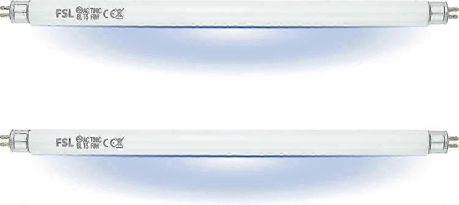 2 Pack Fsl Bl T8 F15w Fly Killer Replacement Bulbs - 17in Uv Tubes Suitable For 15/30 W Fly Insect Killer / Bug Zapper-jc