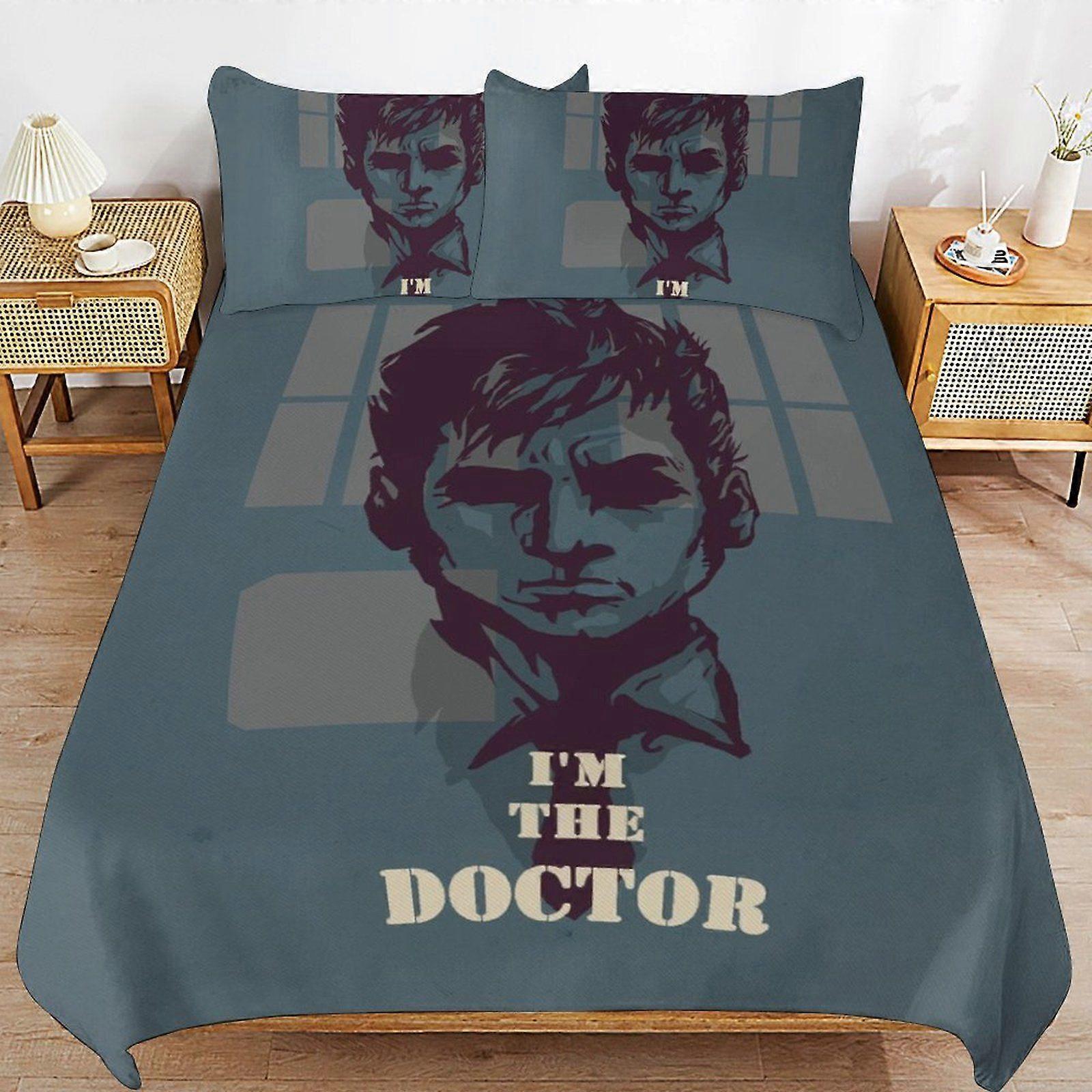 e97 Doctor Who The Animated Series Light Feel Soft Touch Consistent Fabric Smooth Sleep Layer Duvet Cover Sets Comfort Kit a97