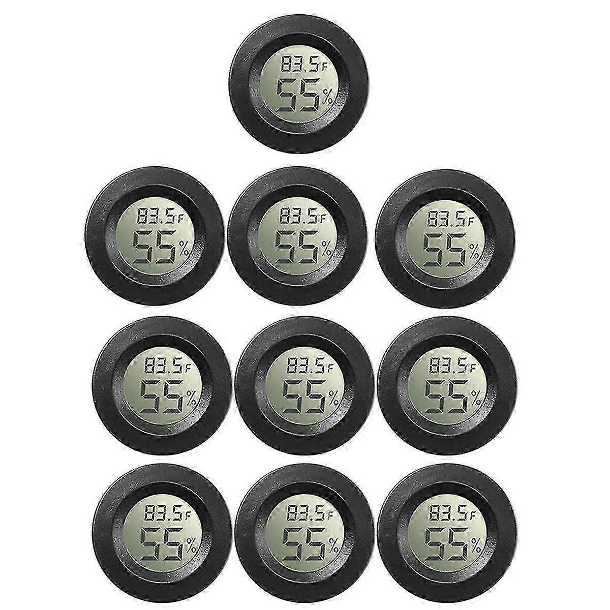 Mini Hygrometer Thermometer for Reptile - 10pack Digital LCD Display