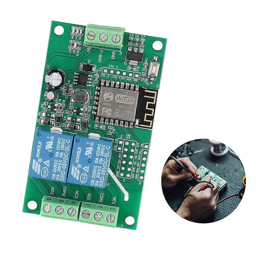 jixopn ESP8266 WIFI ESP-12F Development Board DC 5V 10A PCB Relay Module for Smart Home