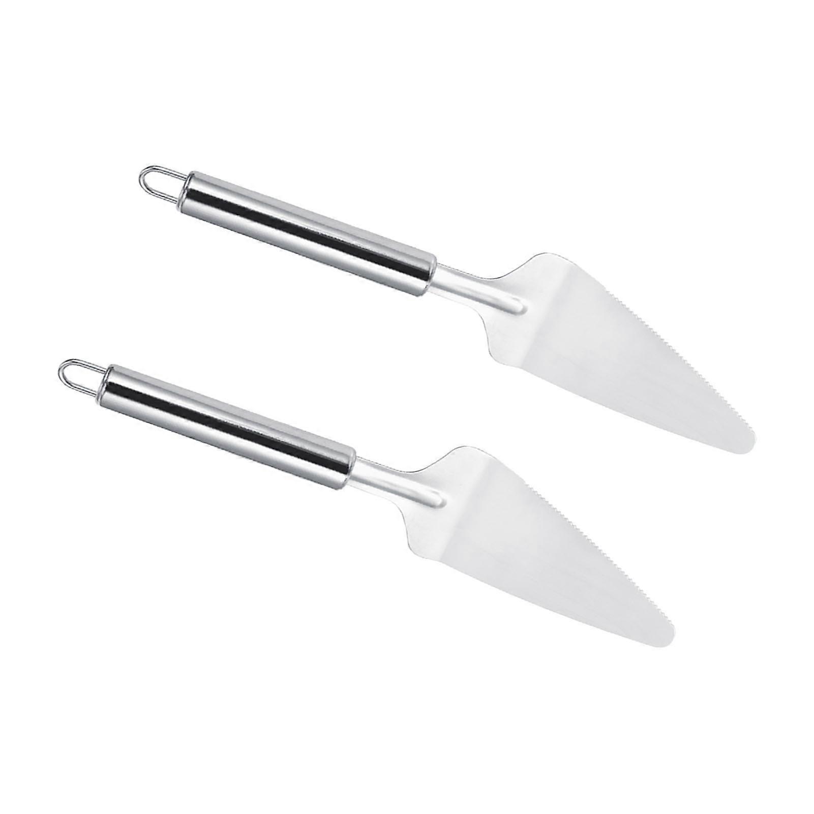 2Pcs Stainless Steel Multifunctional Triangular Pizza Cutter Shovel Spatula Kitchen Accessories