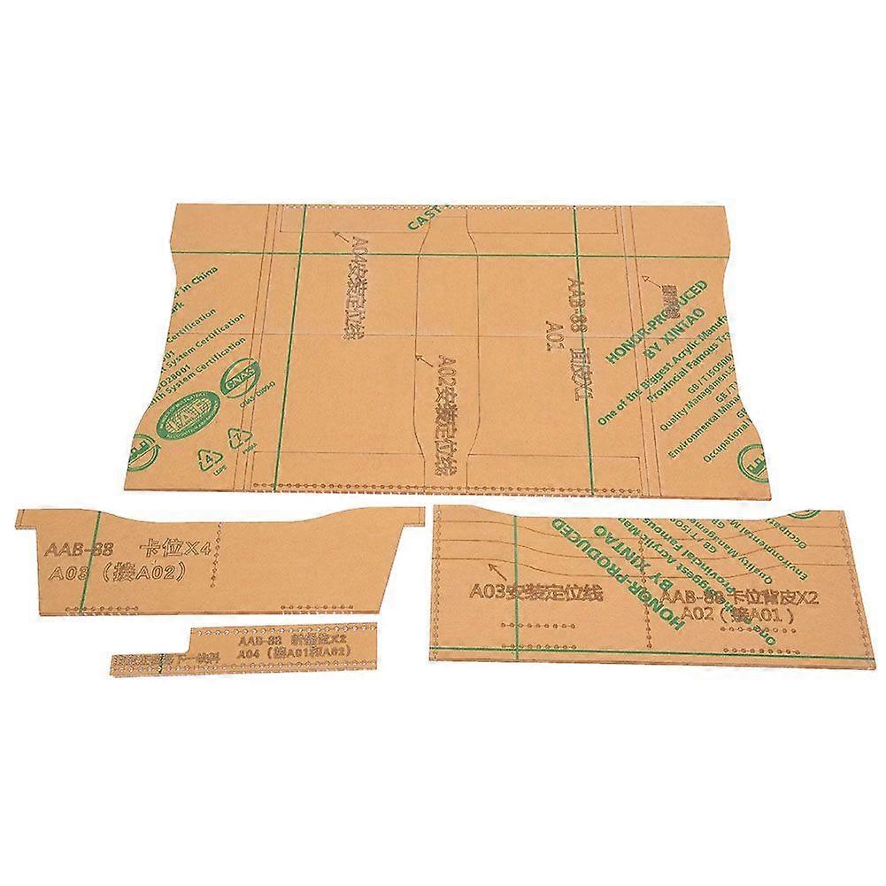Long Wallet Pattern Template Acrylic Stencil DIY Leather Crafts Mould ToolSH