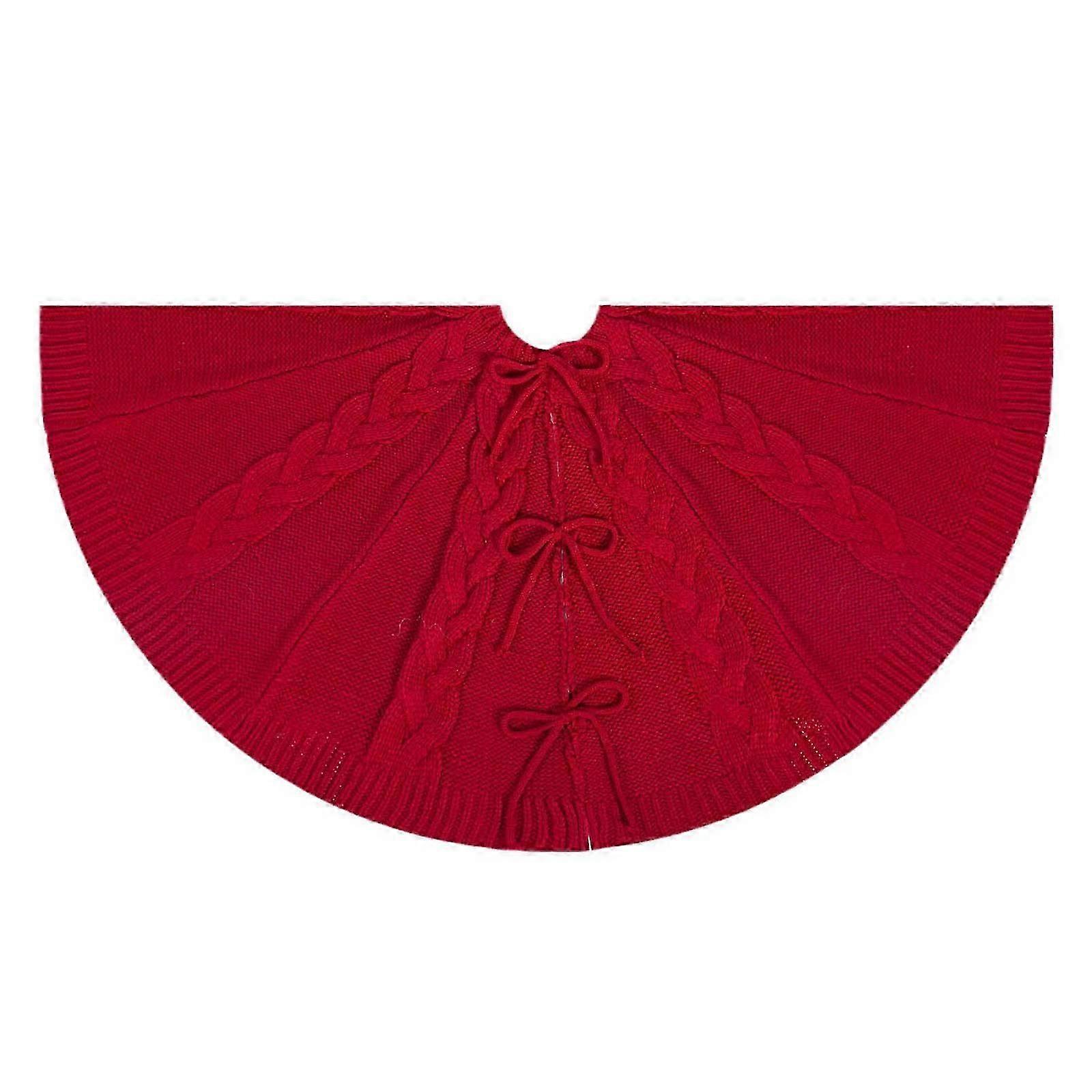 Holidays Knitted Tree Skirt Soft Polyester Round Christmas Tree Base Cover Decoration Colorful Trees Carpet for Home Cs