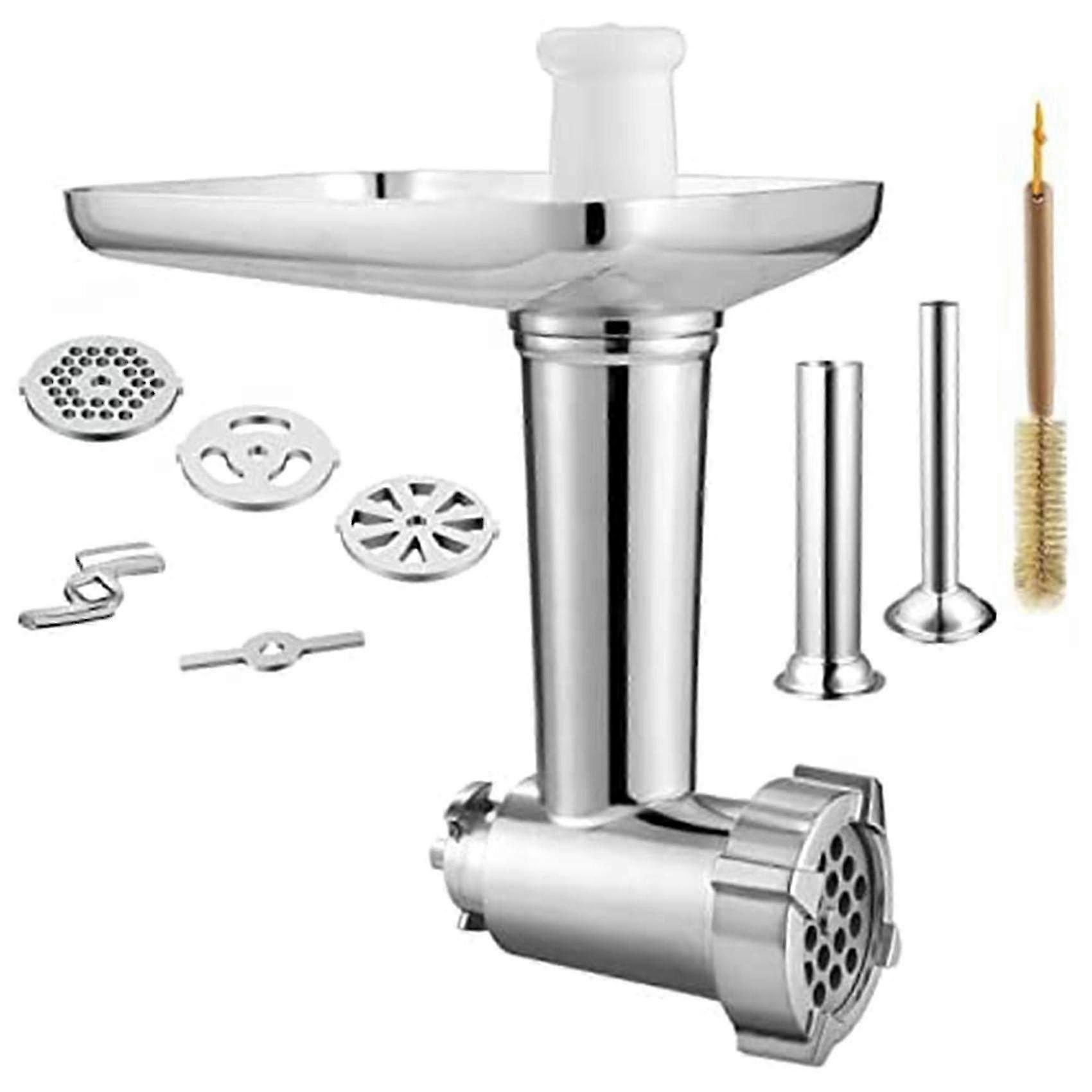 Meat Grinder Accessory Suitable For With 2 Filling Hoses And 4 Grinding Plates