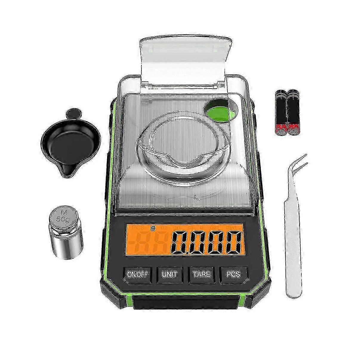 Digital Milligram Scale 50g x 0.001g, Portable Pocket Scale with LCD Display for Laboratory Use