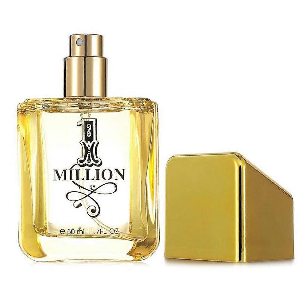 BRICS Million Perfume For Men 50ml Long Lasting Fresh Woody Fragrance Eau De Toilette Yellow Portable Travel Size