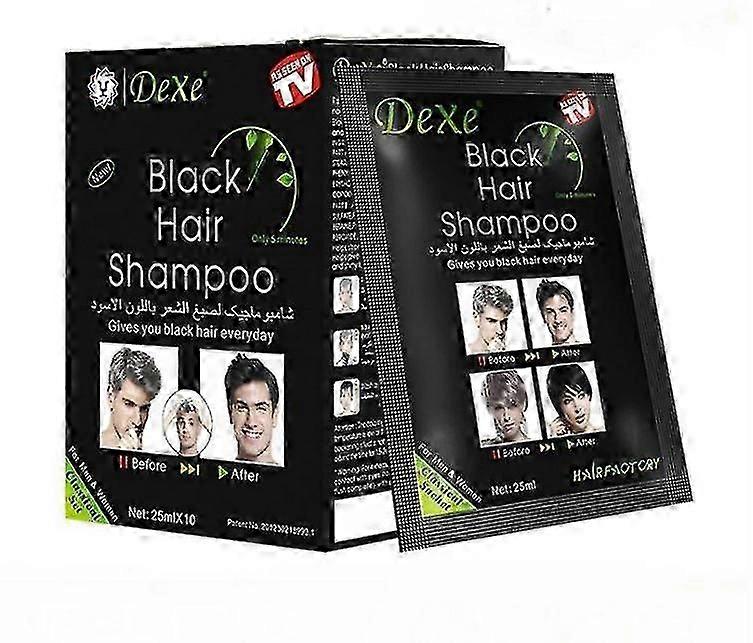 10 قطع ديكسي شامبو للشعر الأسود صبغة شعر فورية لمدة 5 دقائق للرجال والنساء لون اسود جديد