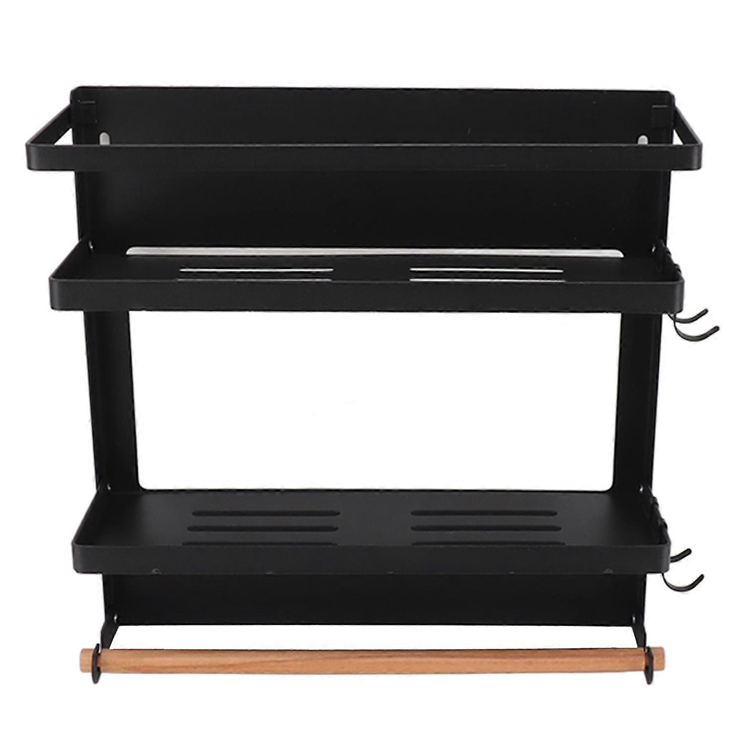 Magnetic Fridge Spice Rack Foldable Multifunctional Adjustable Durable Refrigerator Side Shelf for K