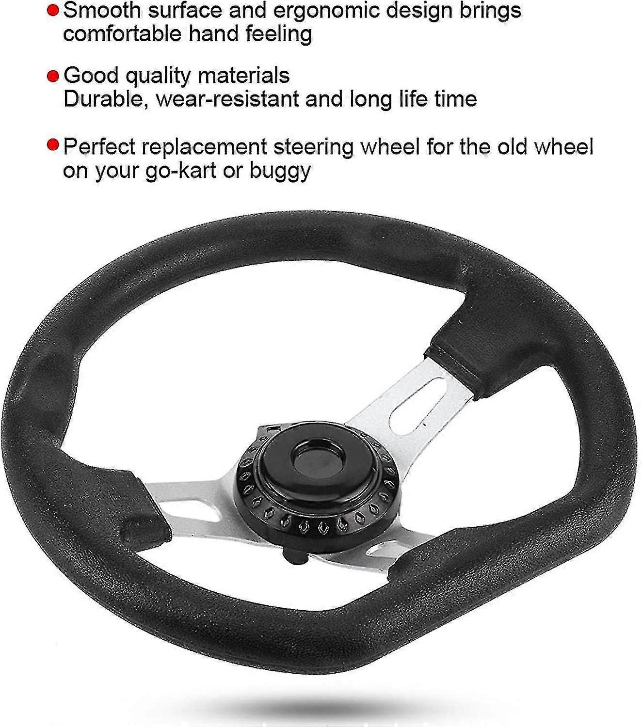 Huncv Go-kart عجلة القيادة 270mm لسباق عربة التبعي عربات التي تجرها الدواب الذهاب كارت