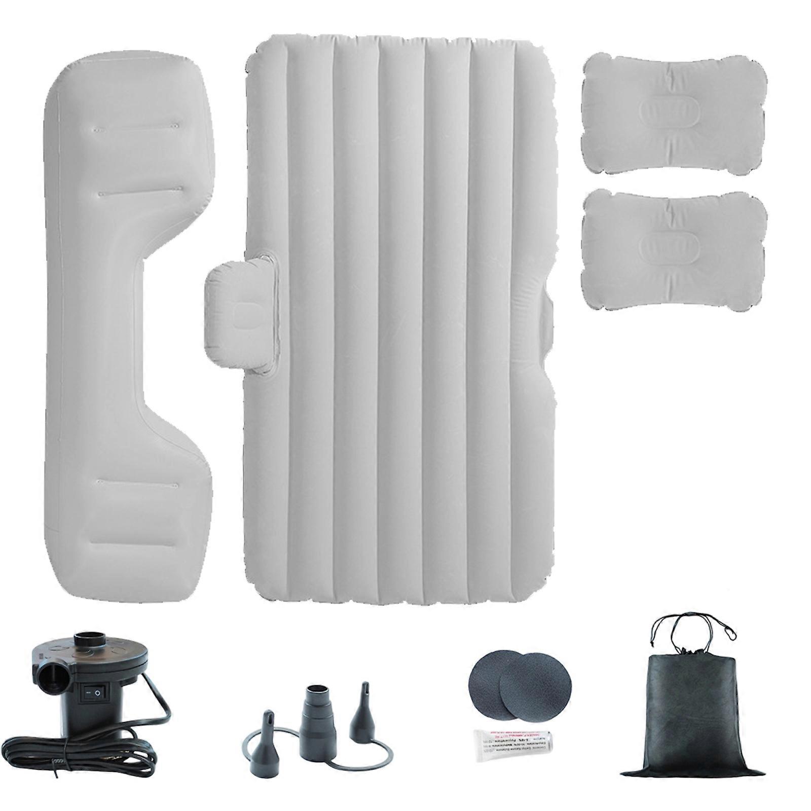 Travel Air Bed T Shape Not Slip Base Body Shape Waves Design Double Layer Leakproof Pad for Car Backseat Children Multicolor