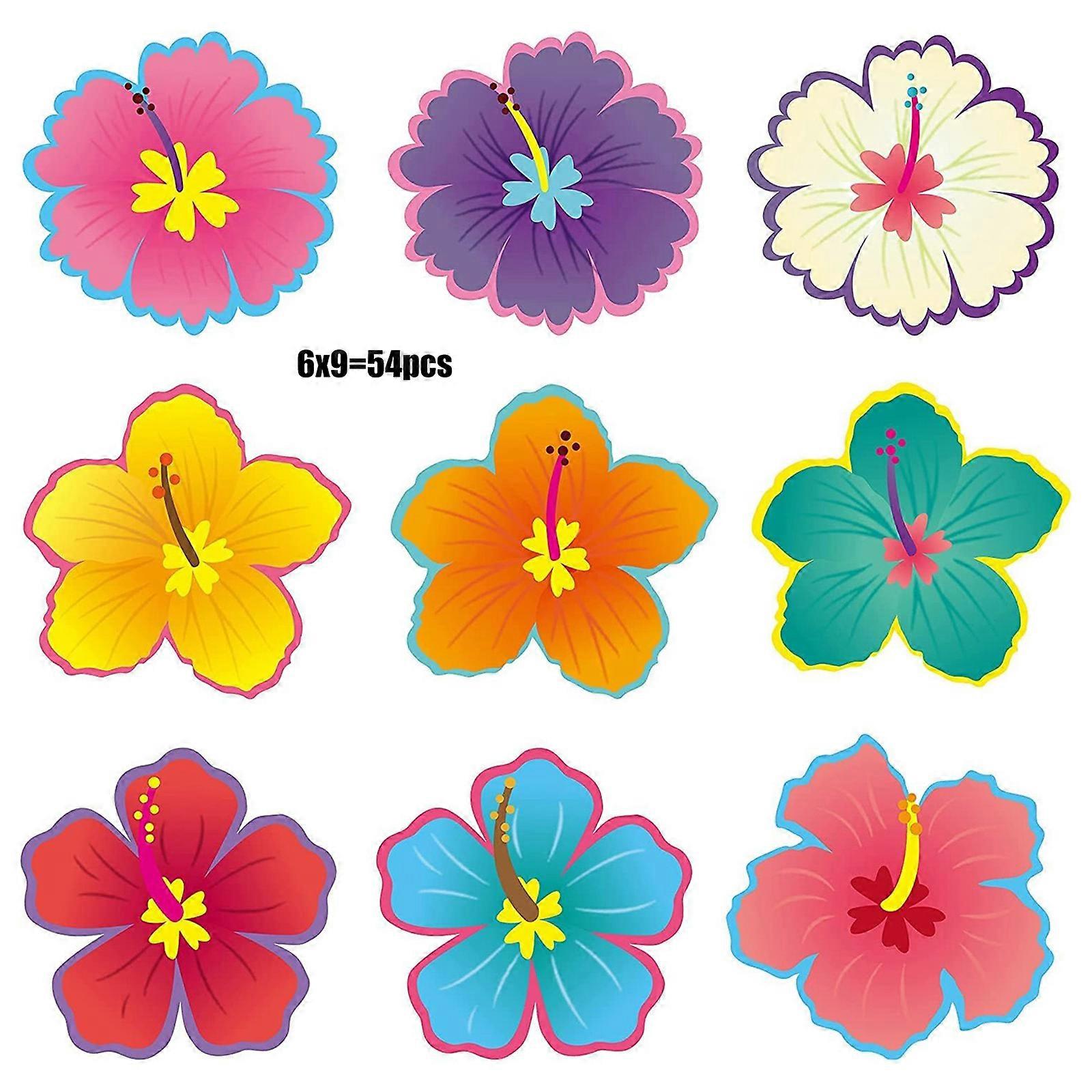 Spring Theme Colorful Flower Bulletin Boards Decorations Double Sided Printing Cutouts Paper Wall Decal No Tool Needs Multicolor
