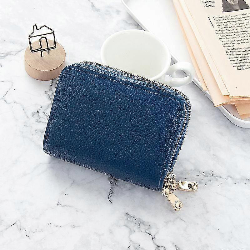 Ladies Short Simple Solid Color Large Capacity Zipper Coin Purse