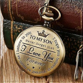 Vintage Quartz Pocket Watch, Style: Matte Ancient Copper Matte Ancient Copper