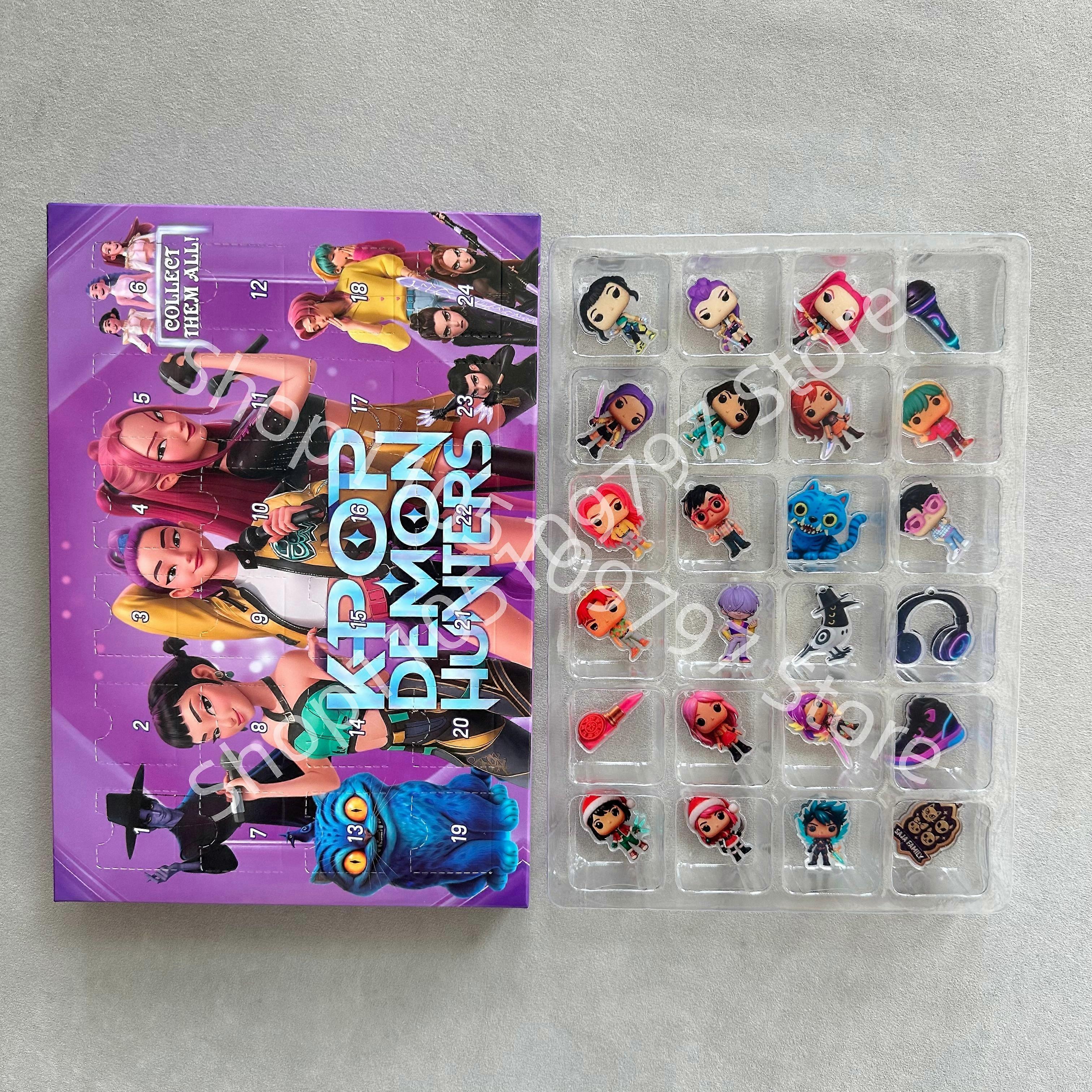 K-pop Demon Hunters Χριστουγεννιάτικο Ημερολόγιο Advent Huntrix Rumi Mira Zoey SAJA Boys Derpy Tiger Blind Box Toys Πρωτοχρονιάτικη Διακόσμηση Δώρα