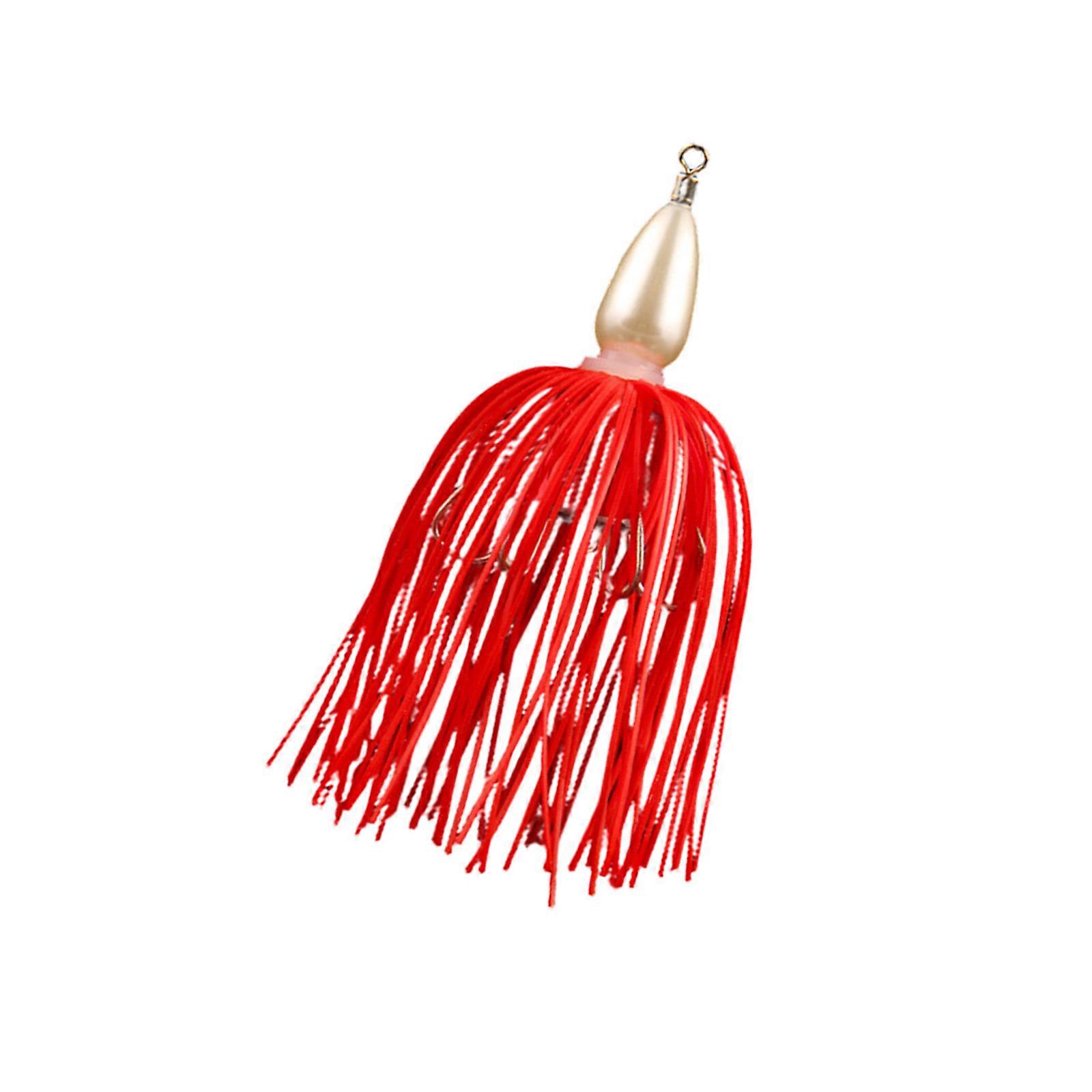 Oktopusse Tintenfisch Rock Köder Sinker Buzzbait Flattern Spinner Köder Outdoor Meerwasser Angelköder Trolling Köder Weiß und Rot