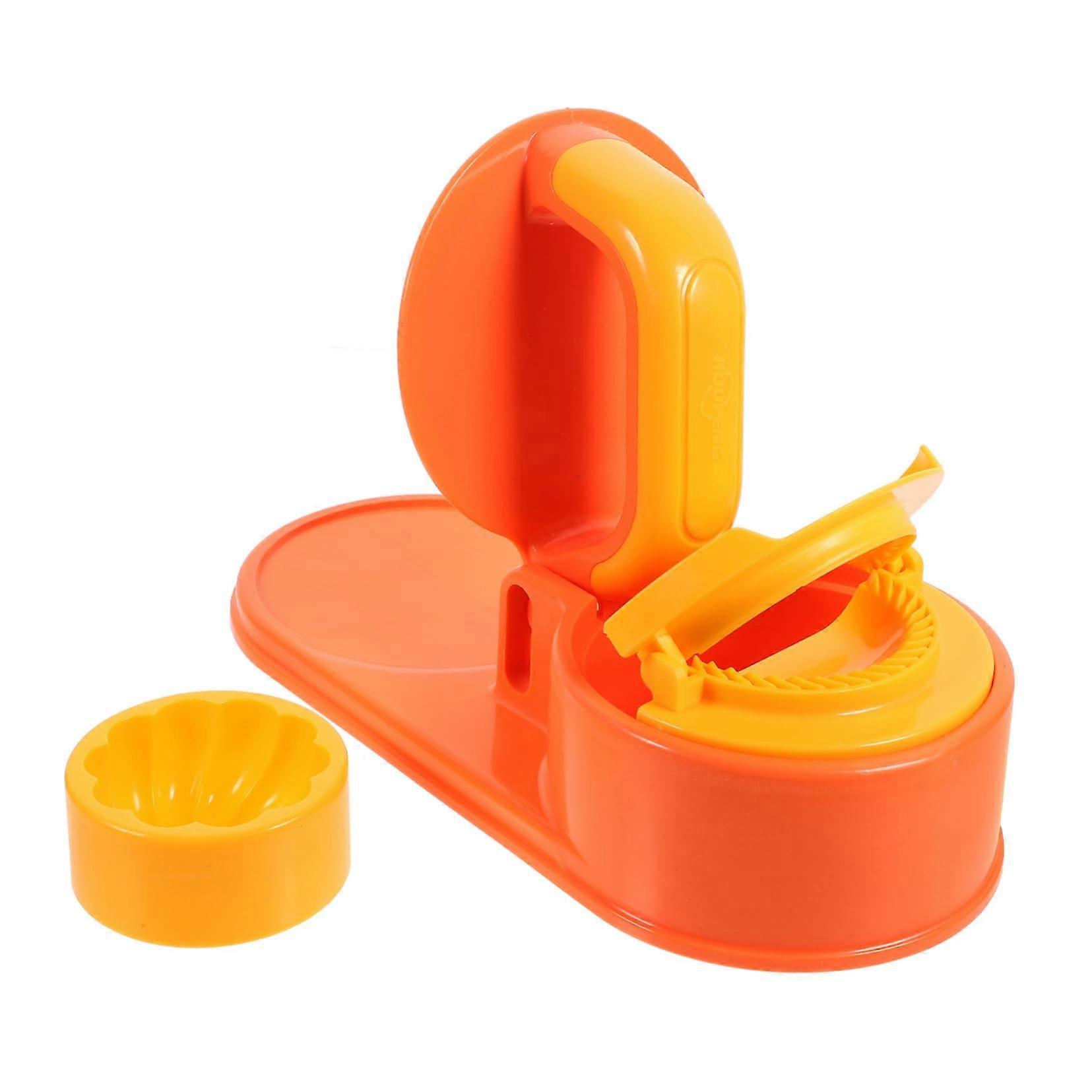 Dumpling Maker Tool Plastic Dumpling Press for Homemade Wrappers Versatile Kitchen Tool for Noodles and Pastry Bright Orange