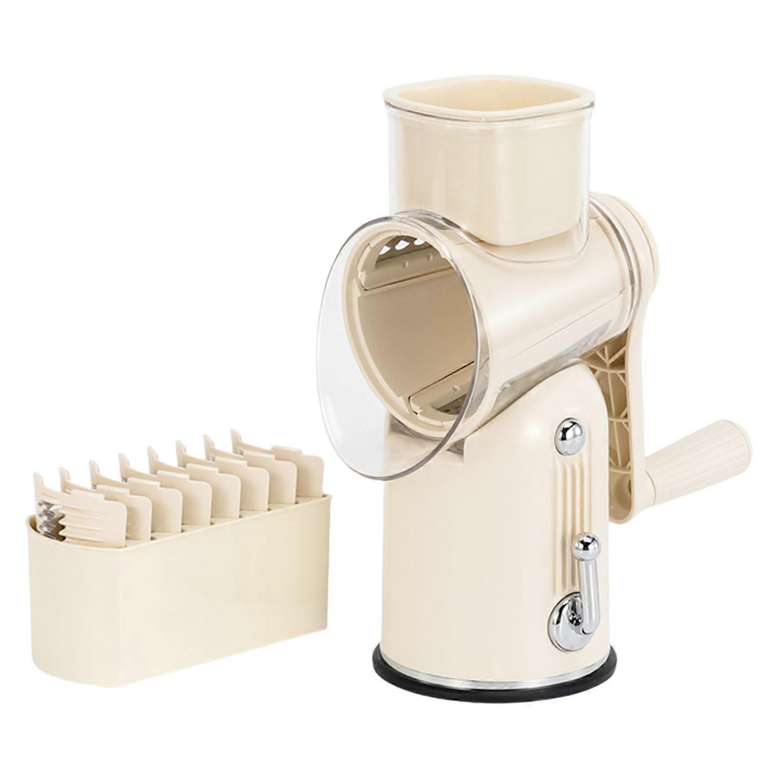 Plastic Handheld Grater 5 Blade Configuration Easy Cleanups Ideal For Home Cooking Meal Preparation Efficiency  Milk white