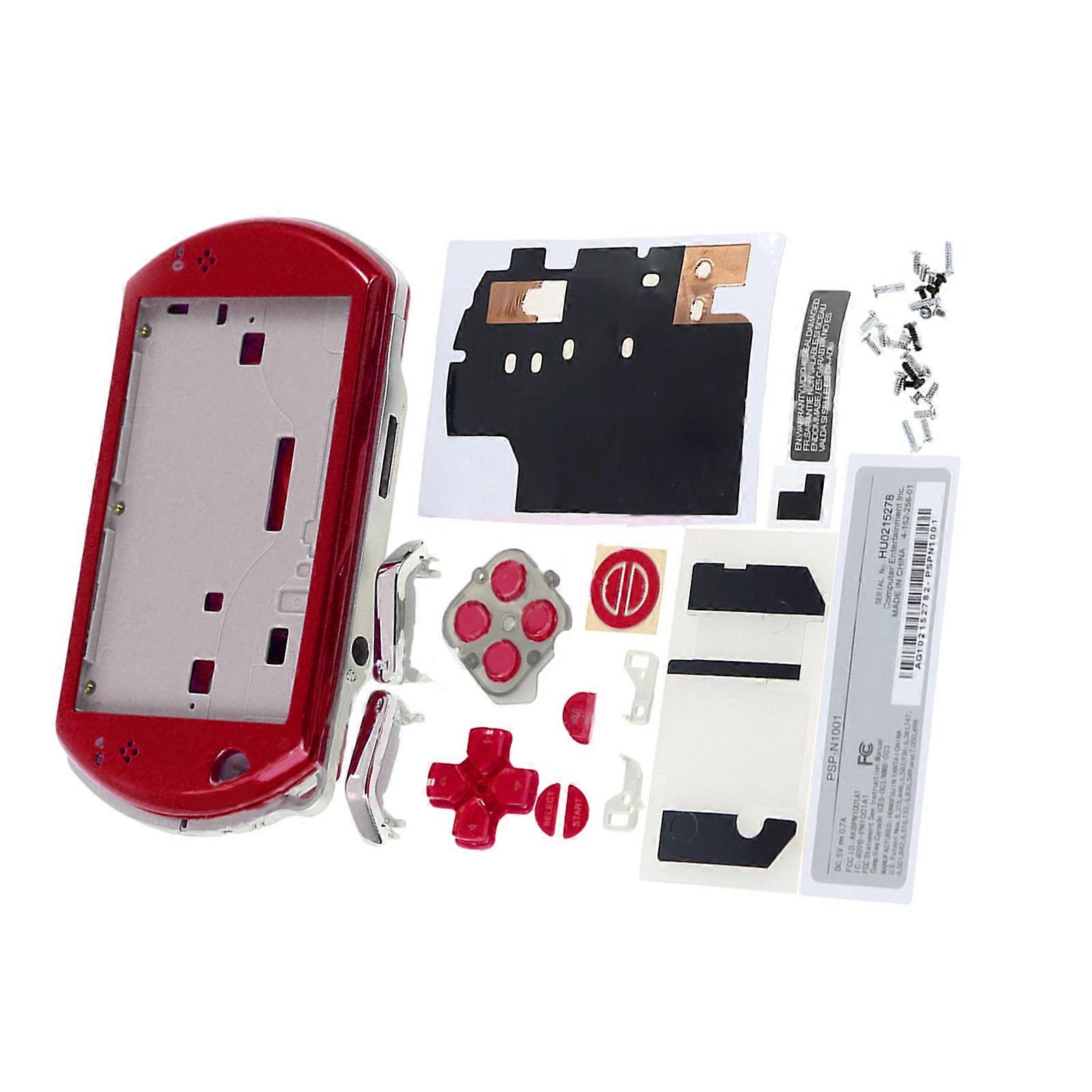 Full Housing Case Hard Cover Protective Shell Replacement Multiple Colors with Buttons Included for Handheld Game Device  deep red