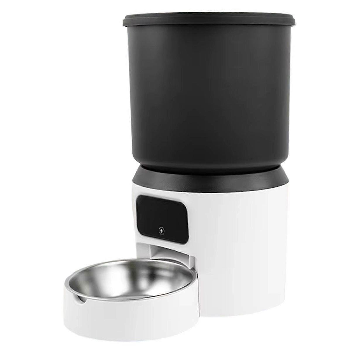 4L automatisk kattmatare - tidsinställd husdjursmatare för katter och hundar, med torrfoderautomat, torkmedelsbehållare