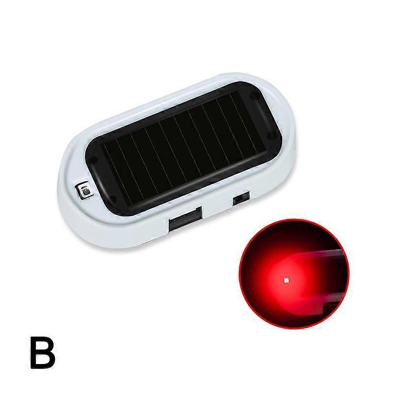 Solar Anti-Theft Warning Light Solar Powered USB Rechargeable Easy Install No Wires Flashing LED Car Security Deterrent