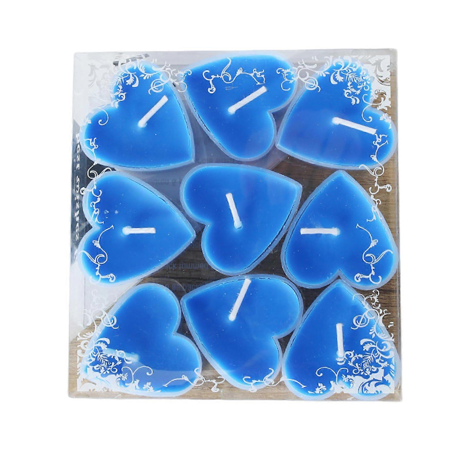 9pcs Christmas Tealight Candles in Assorted Colors for Holiday Table Decor and Home Lighting Blue