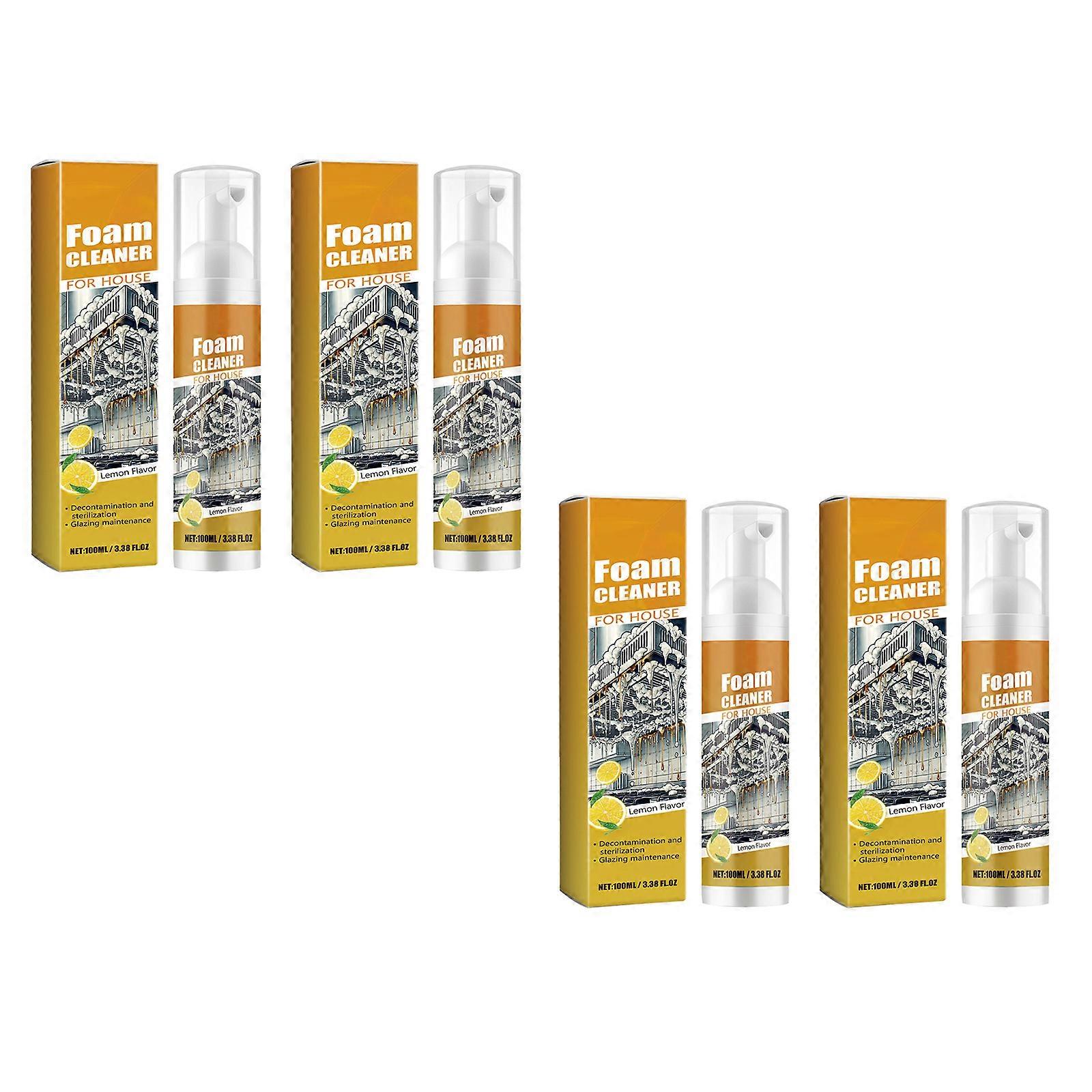 4Pcs Multipurpose Household Foams Cleaning Agent, 100ml, Freshes Scent For Evening Cleaning Routine Multicolor