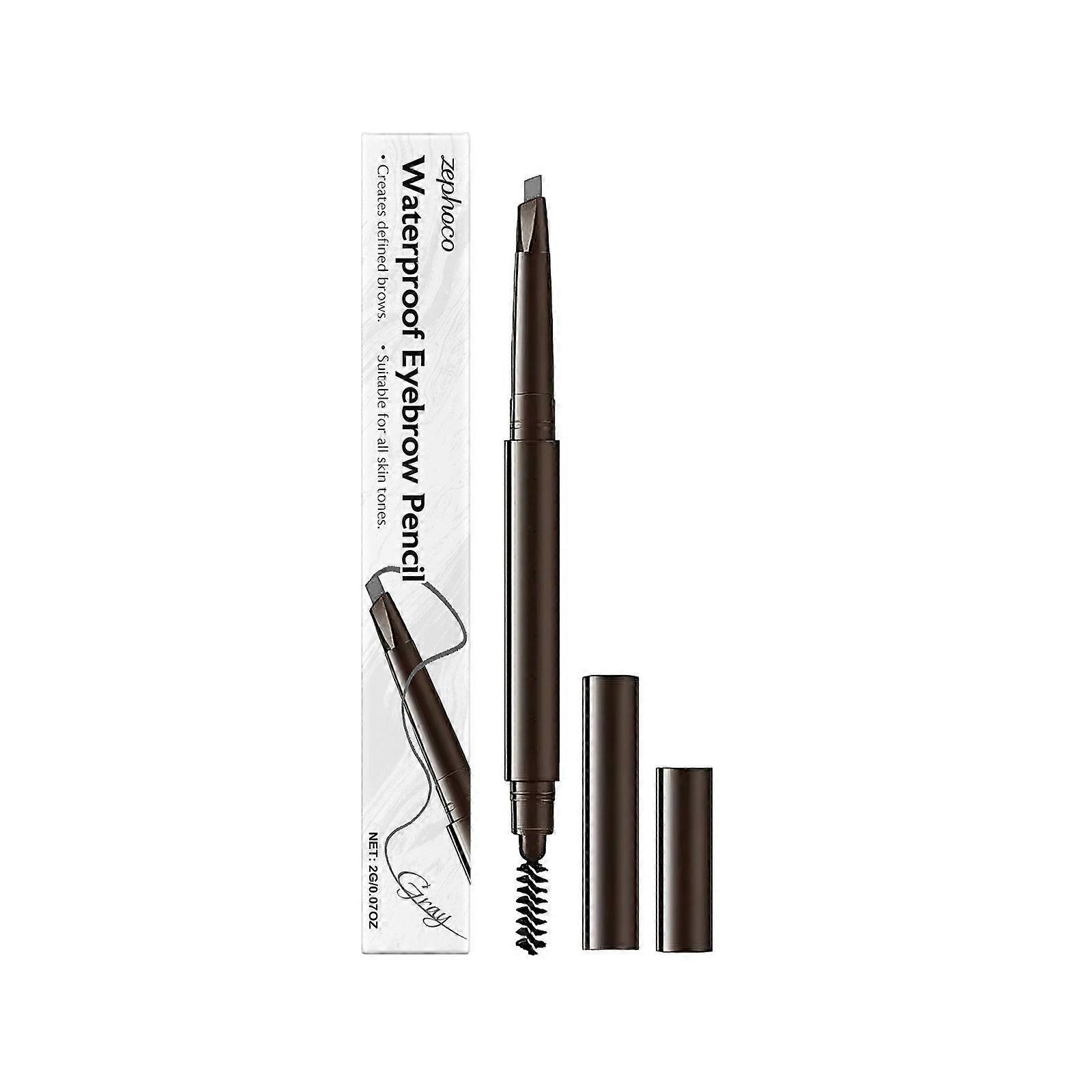 Zephoco Gray 2-in-1 Eyebrow Pencil: Silky smooth texture, natural color payoff, and smudge-proof.