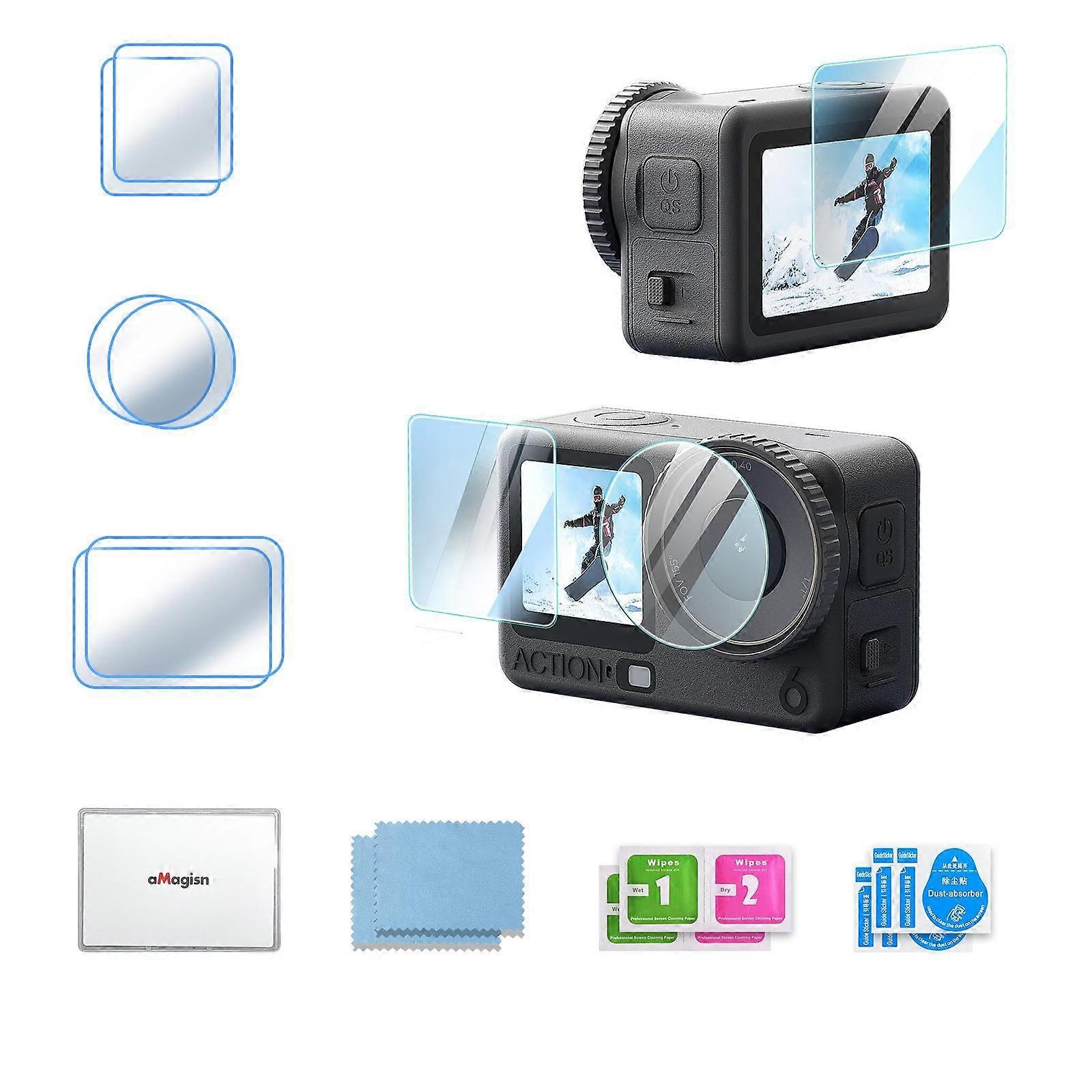 2 Pack Tempered Glass Screen Protector For DJI Osmo Action 6