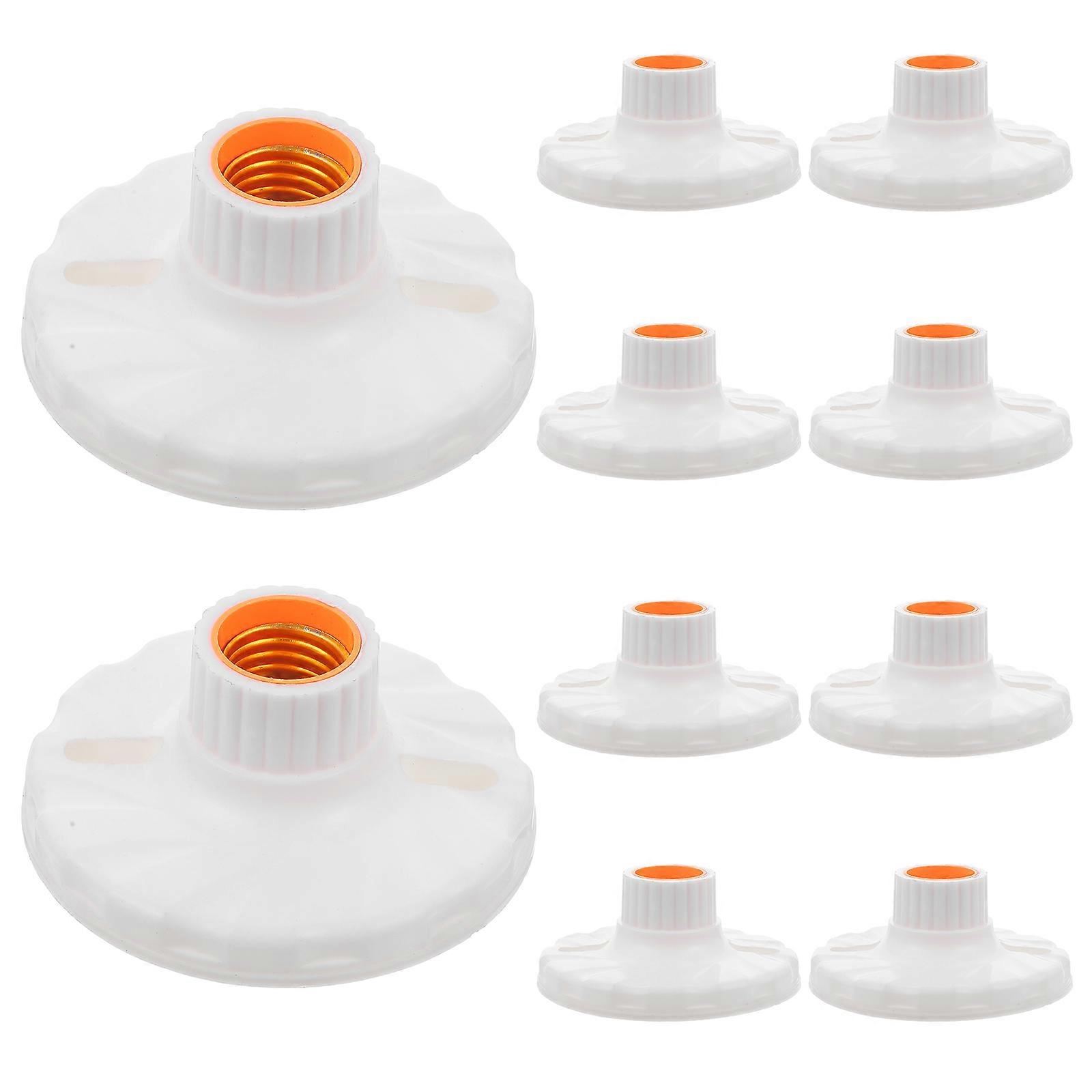 White Flame Retardant Lamp Socket Holder for Pendant Light 10Pcs E27 Base