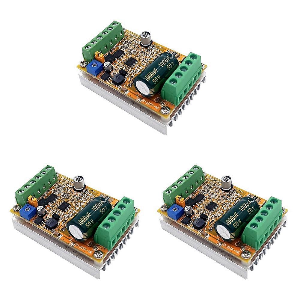 3X 6-60V BLDC Three Phase DC Brushless Motor Controller 400W PWM Hall Motor Control Driver Board(Without Hall)