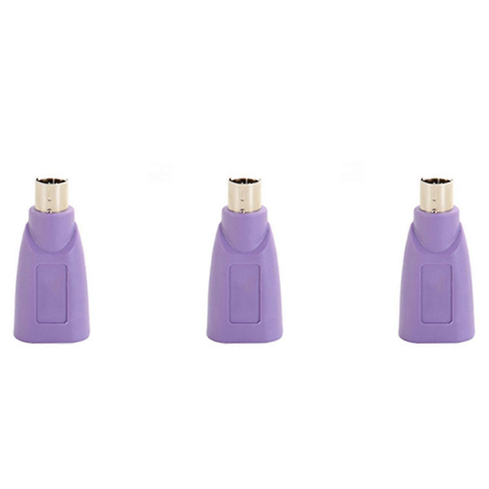 3X PS2 to USB Connector, Computer Mouse and Keyboard Mini Adapter, Mouse and Keyboard Converter