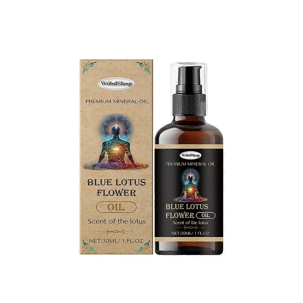 Huile essentielle composée de lotus bleu WOODSLEEP - Huile de massage multi-effets au lotus - Nourrit la peau du corps