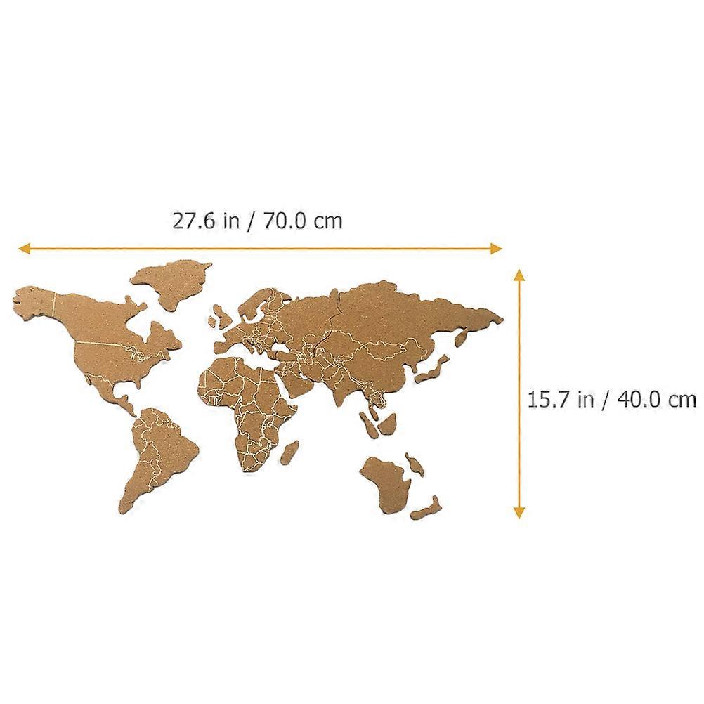 1セット世界地図コルクボード粘着コルクピンボードコルクメッセージボード