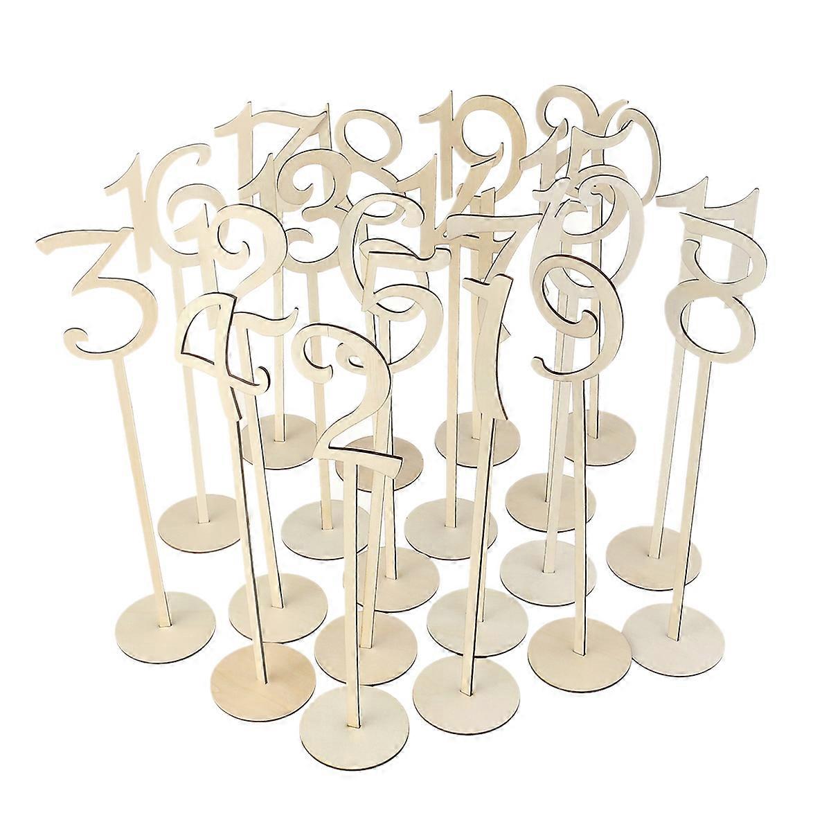 Wedding Table Numbers Wooden Table Number Holder for Reception 3Pcs