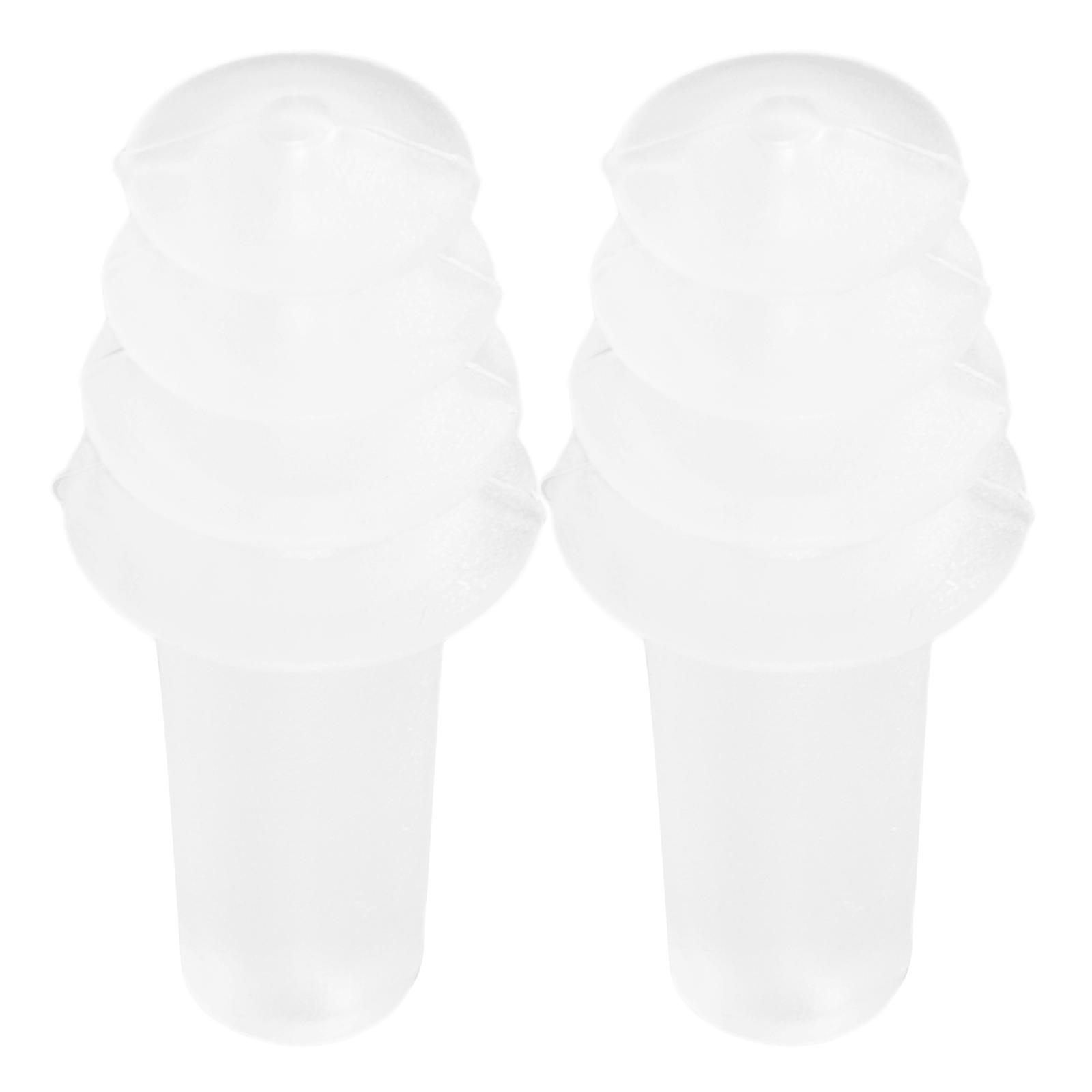 White Silicone Sleeping Earplugs for Noise Reduction 4Pairs Comfortable Use