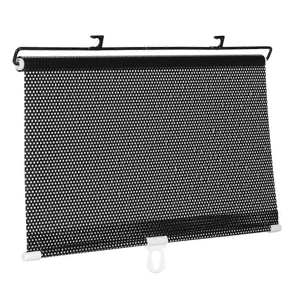 Suction Cup Roller Blind Sunshade For Car Window Uv Protection Modern Design Rectangular Metal 1Set