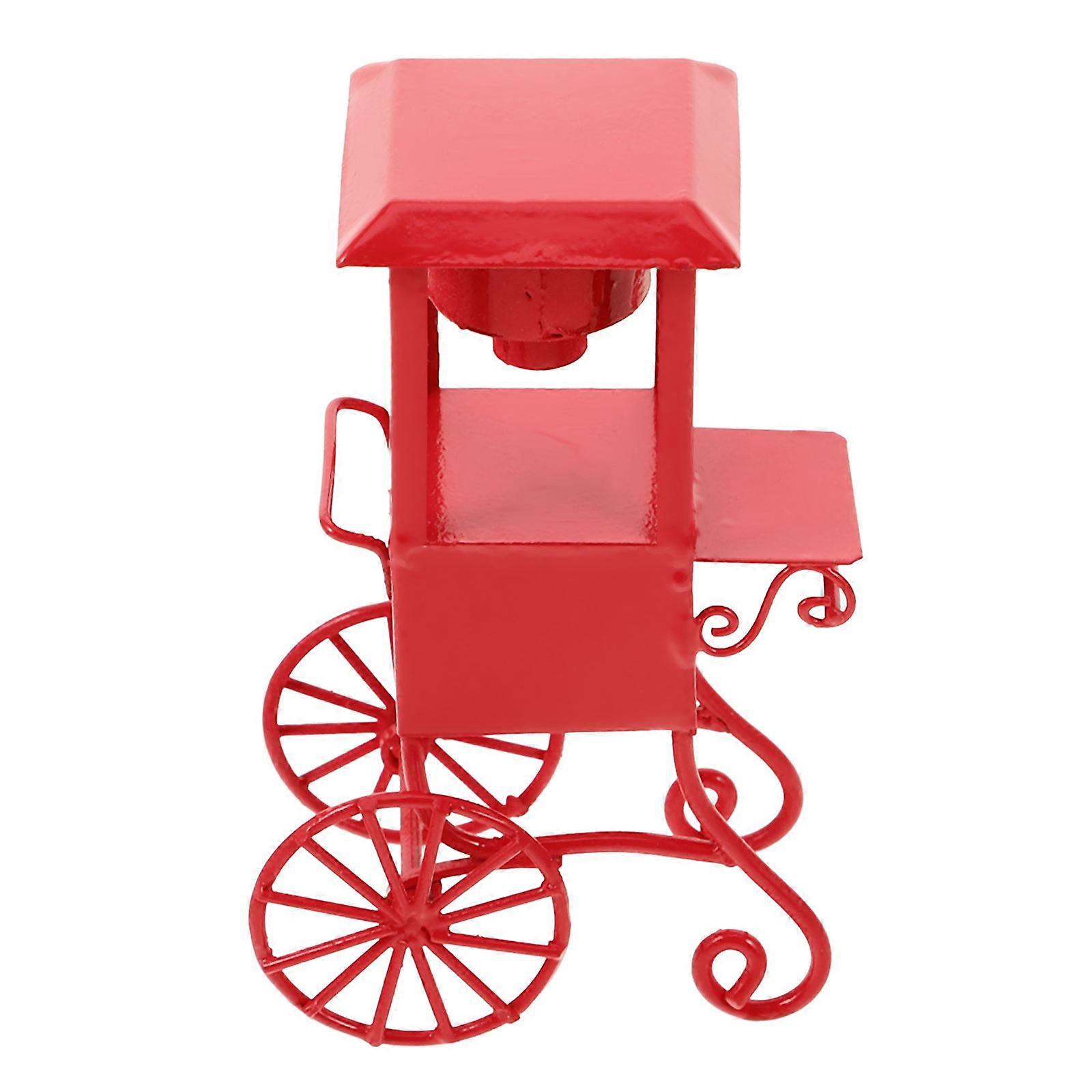 Miniature Popcorn Maker for Decor Red Movie Theater Popcorn Machine