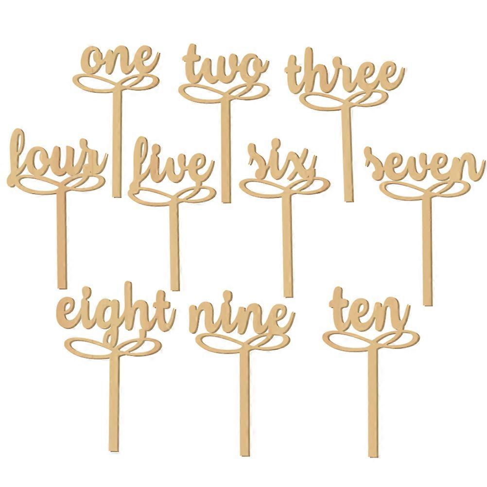 Wooden Table Numbers for Seating Assignments with 20Pcs Stick Set
