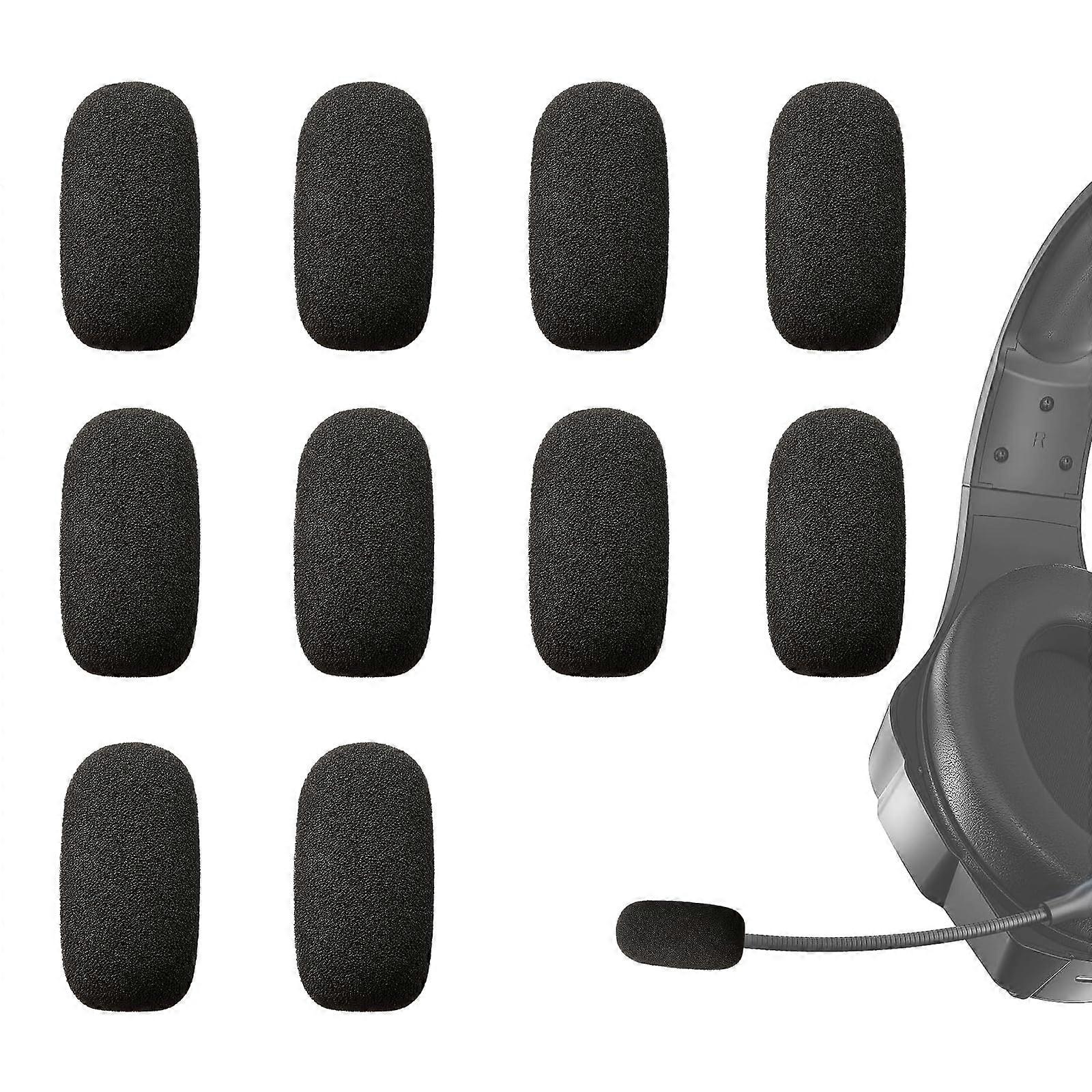 10 Pack Lavalier Microphone Foam Covers with Noise Reduction for Clear Audio, Black Windscreens