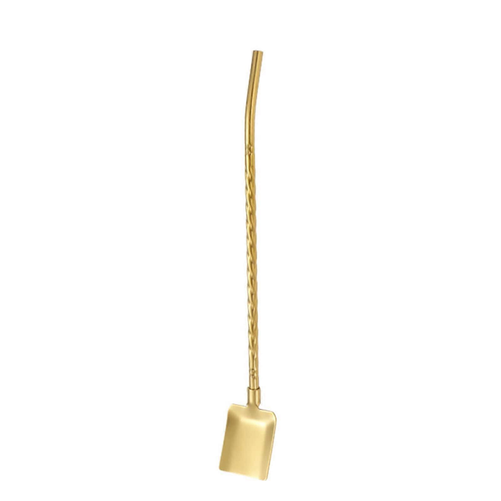 Gold Spoon Straw Combo 2in1 Design for Milkshakes Smoothies Soups and Desserts Polished Finish