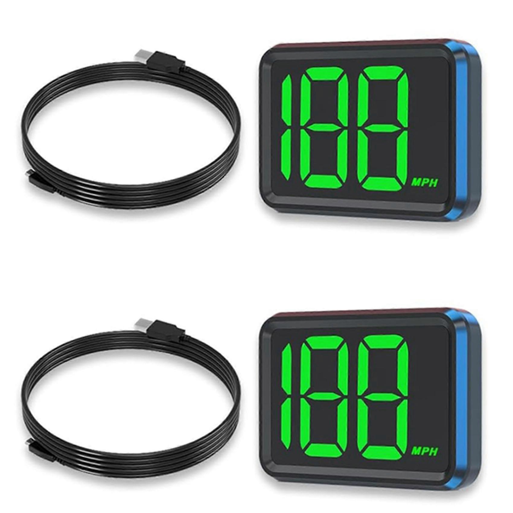2X GPS Speedometer for Car Universal MPH Speedometer USB Connect Digital Speed Display Heads Up