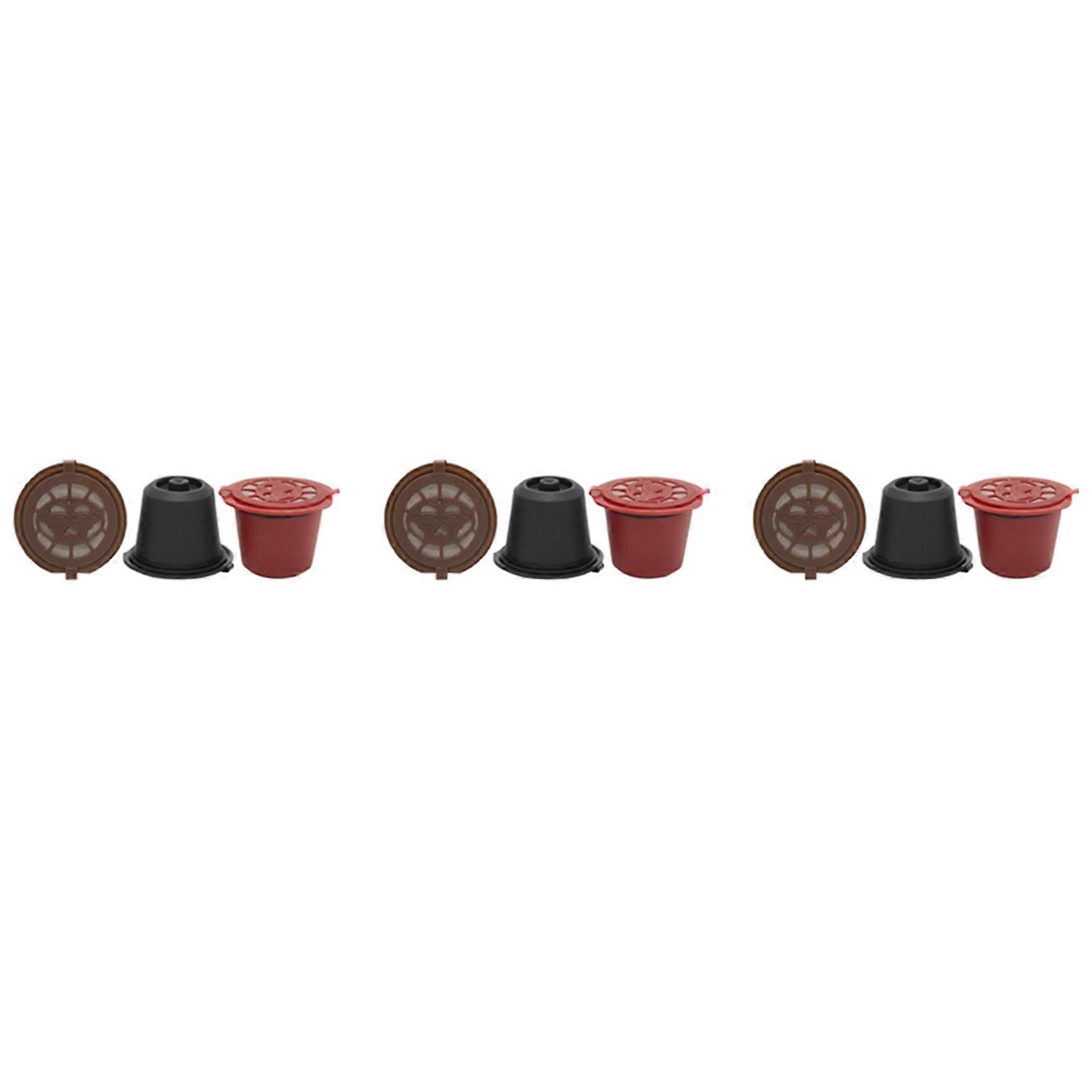 9 Pcs Refillable Reusable Espresso Capsule for Nespresso Coffee Machine Reusable Capsule Refill Empty Capsule