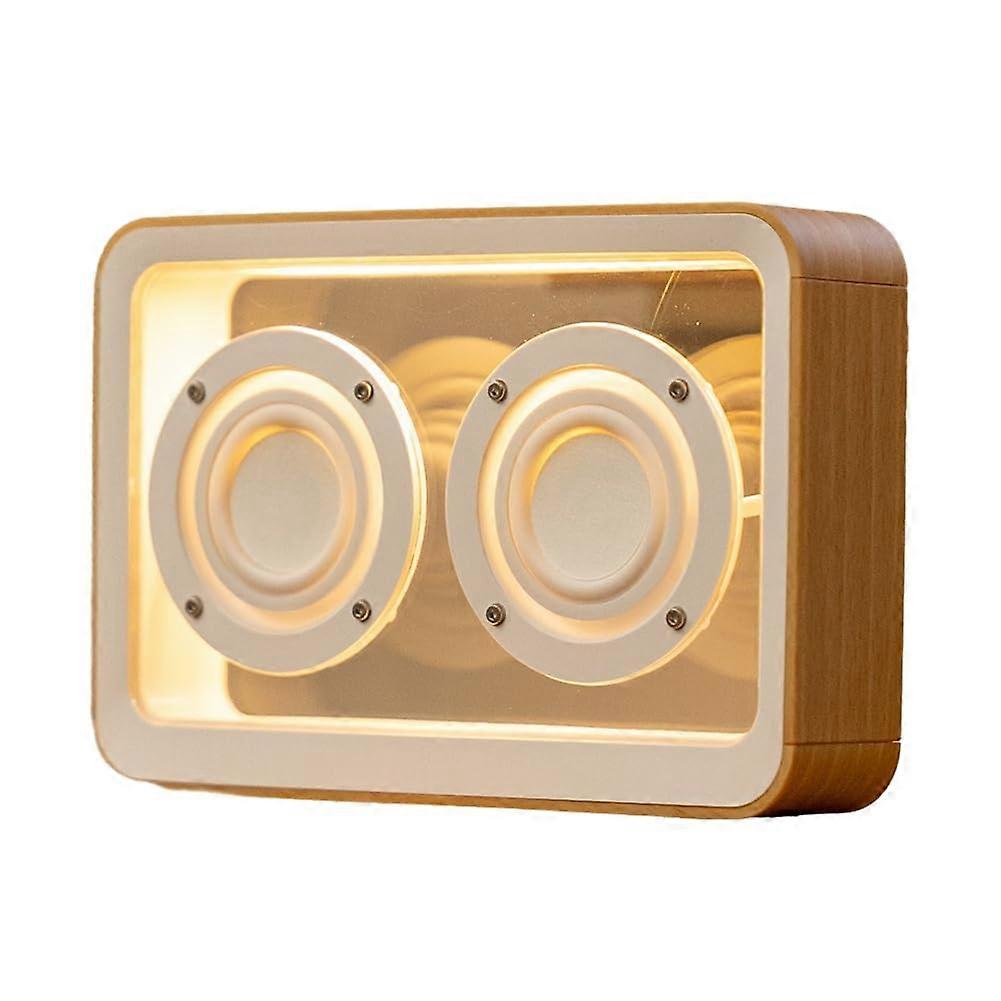 Retro Bluetooth Speaker with Transparent Design, Wireless Stereo Soundbar, MP3 Music Player, Night Light Feature