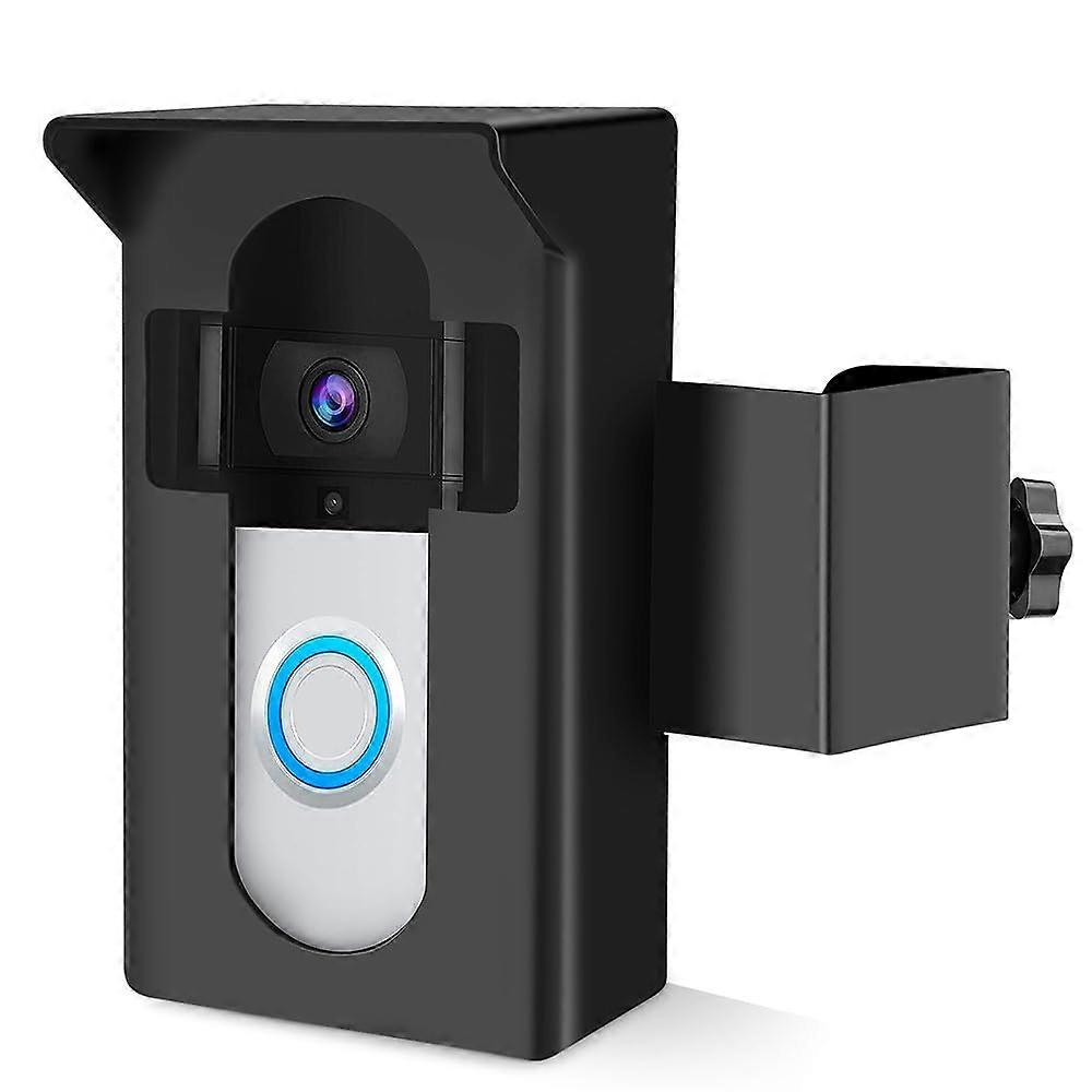 Video Doorbell Mount with AntiTheft Lock, Weatherproof NoDrill Bracket for Multiple Models Black