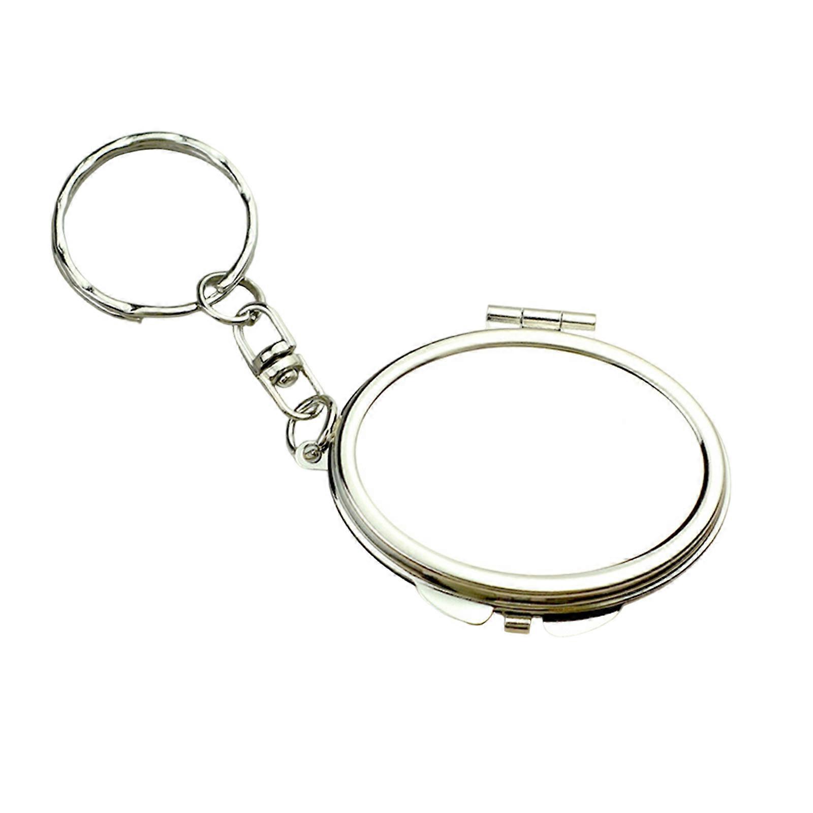 Compact Lightweight Cosmetic Mirror Key Attachment Suitable for Pocket or Purse Carry and Quick Fixes Anywhere Multicolor