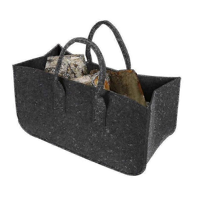 Gray Felt Log Bag(black 1pcs)