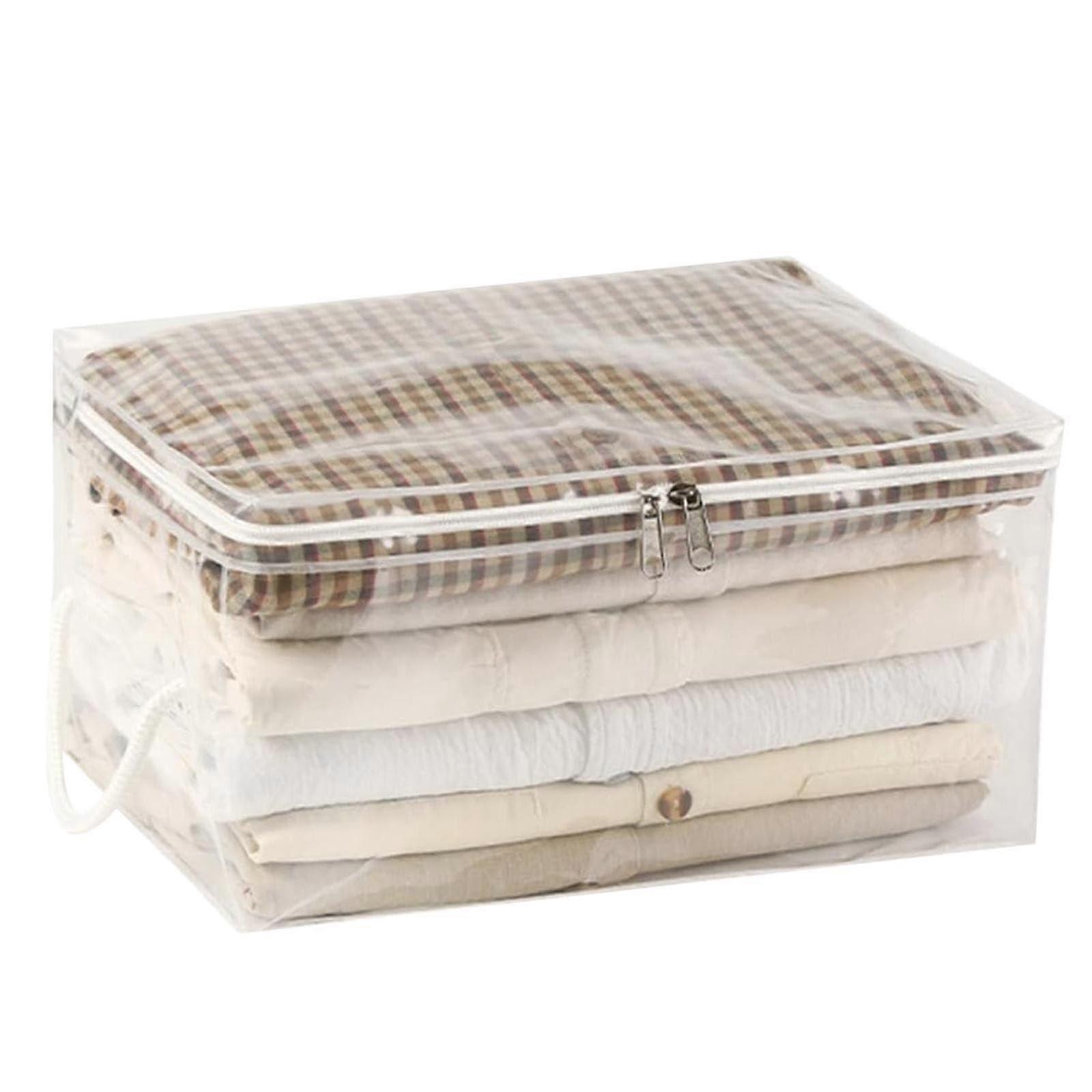 Large Breathable Clothes Storage Bags with Zipper for Bedding and Comforters, Nonwoven Fabric