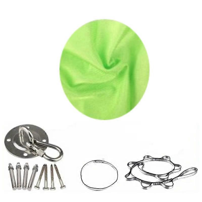 1.5*2.8m Elastic Swing Hammock Indoor and Outdoor (Including Fixing Hardware) Elastic Swing Adjustable Aerial Yoga Adult Healing Hammock Swi