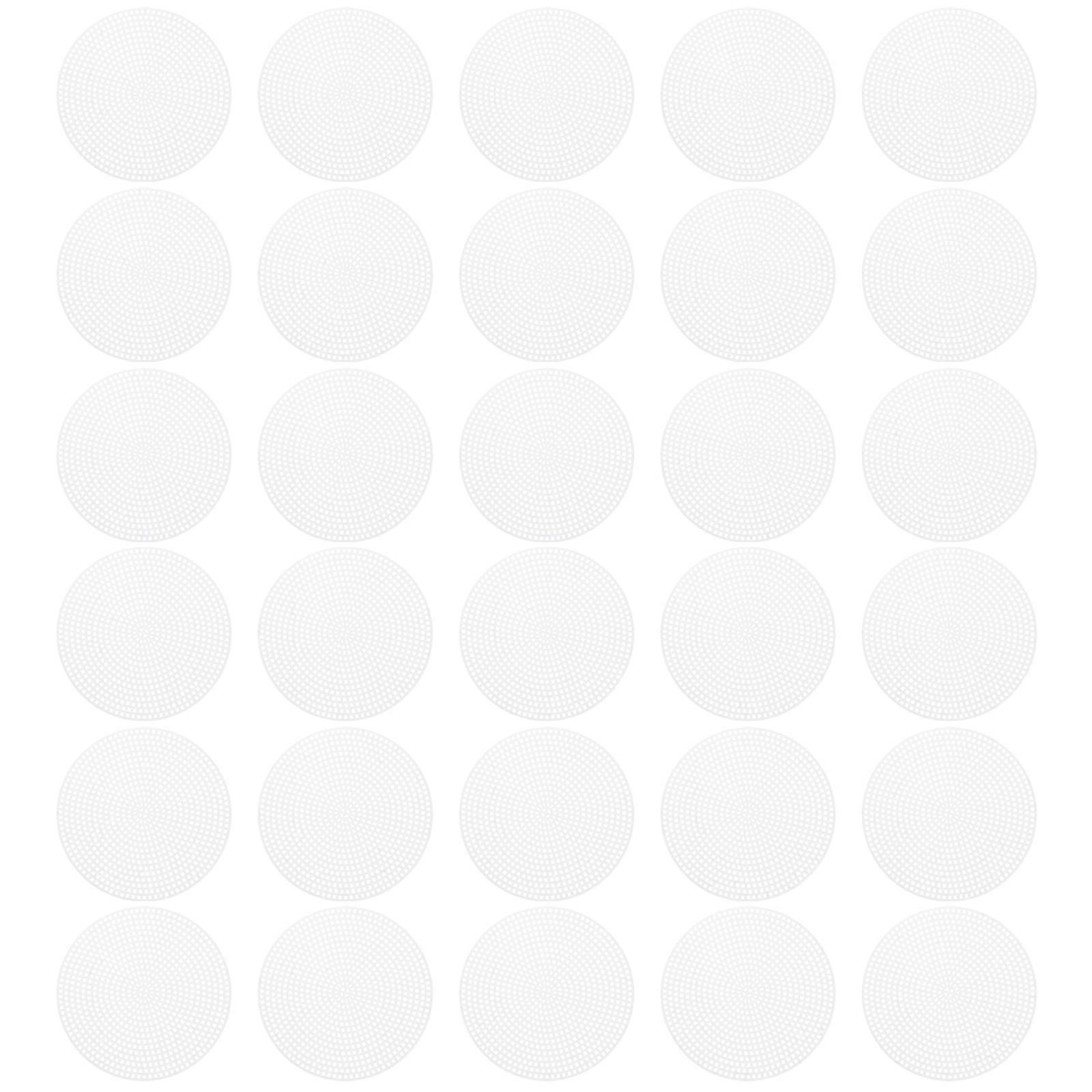 Round DIY Mesh Sheets Plastic Mesh Sheets for Embroidery Craft 30Pcs